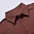 thumbnail image 4 of Men's Linen Short Sleeved T Shirt Loose Undershirt Solid Color Short Sleeved Cotton Linen Shirt For Men Beach Plus Size Men Short Sleeved Shirt, 4 of 7