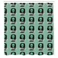 thumbnail image 2 of Ambesonne Alien Shower Curtain, Extra-Terrestrial Want to Art, 69"Wx75"L, Pale Seafoam Sea Green, 2 of 4