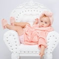 thumbnail image 3 of Baby Robe - Soft Plush Bath Towel Robe Spa Set - Baby Bathrobe Towel & Slippers for Boys + Turban for Girls Robe Set (Pink, 0-9 Months), 3 of 6