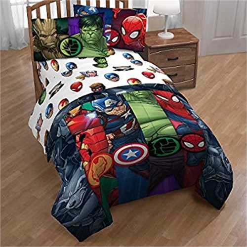 Avengers Fight Club Reversible Full Comforter And 4 Piece Full