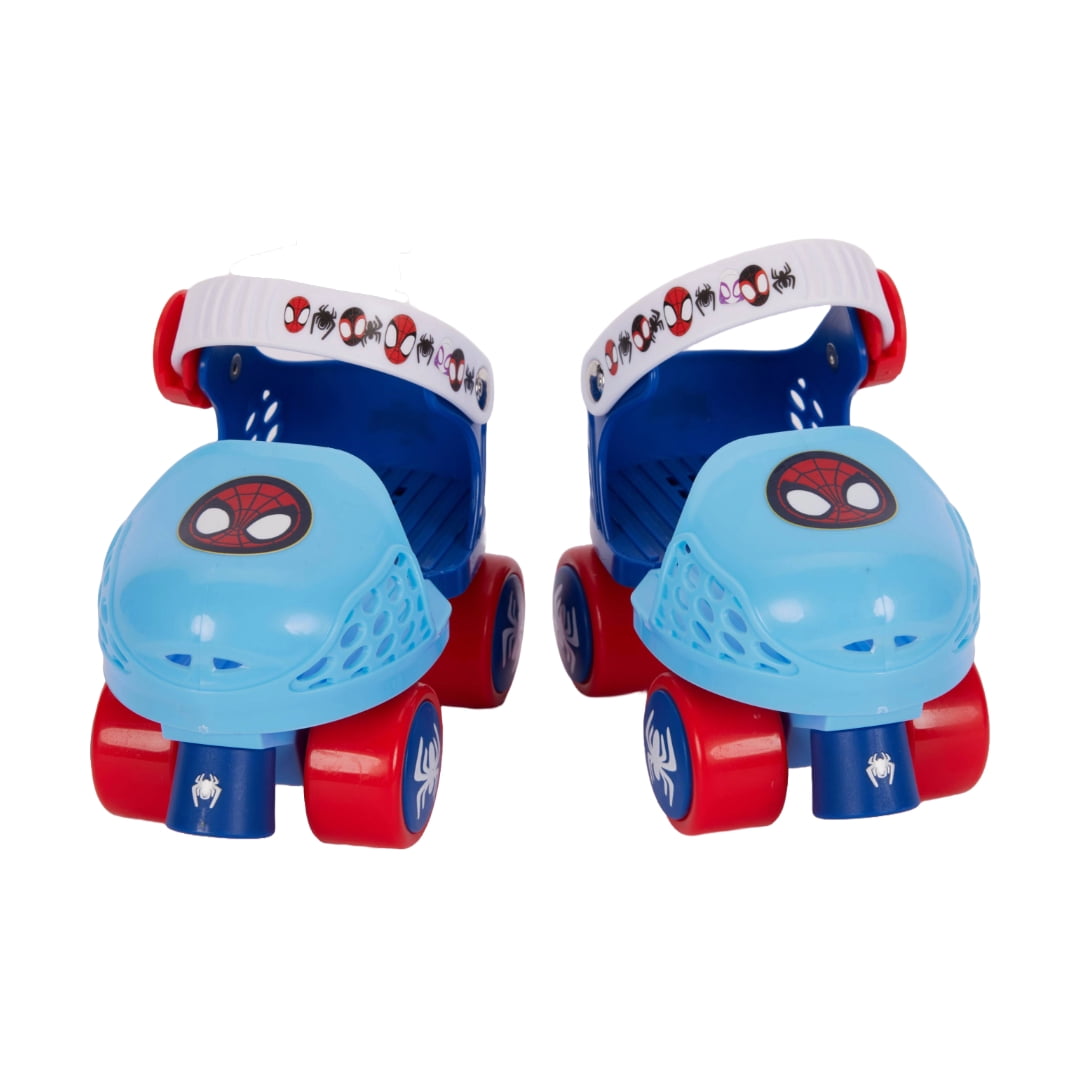Spidey and His Amazing Friends Junior Adjustable Roller Skates with Knee Pad Set for Boys and Girls