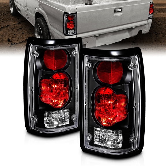 AmeriLite MAZDA B2000 86-93 TAIL LIGHTS BLACK