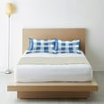 thumbnail image 6 of Yayeee Pillowcase Standard Size Set of 2 Satin Wrinkle Resistant Pillow Case, Blue Plain, 6 of 7
