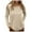 Beige hoodies for women, variant on Adeawade Sweatshirts For Women Solid Color V Neck Hooded Long Sleeved Pullover Blouse Beige L Simple Style Playsuit