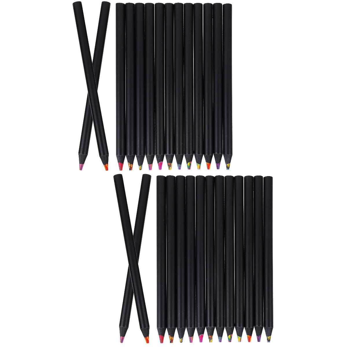 Set of 2 Pencil Coloring Pencils Drawing Lead Coloured Black