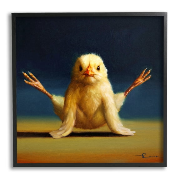 Yoga Chicks Firefly Pose Funny Farm Animal Painting Animals & Insects Painting Framed Art Print Wall Art