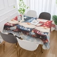 thumbnail image 3 of DEIARA American Flag Gnome Square Tablecloth 54×72in Polyester Fabric Tablecloth Washable Dust Resistant Wrinkle Resistant, 3 of 9