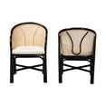 thumbnail image 3 of Bali & pari Miranda Rattan BOHO Dining Chairs, Set of 2, Black, 3 of 9