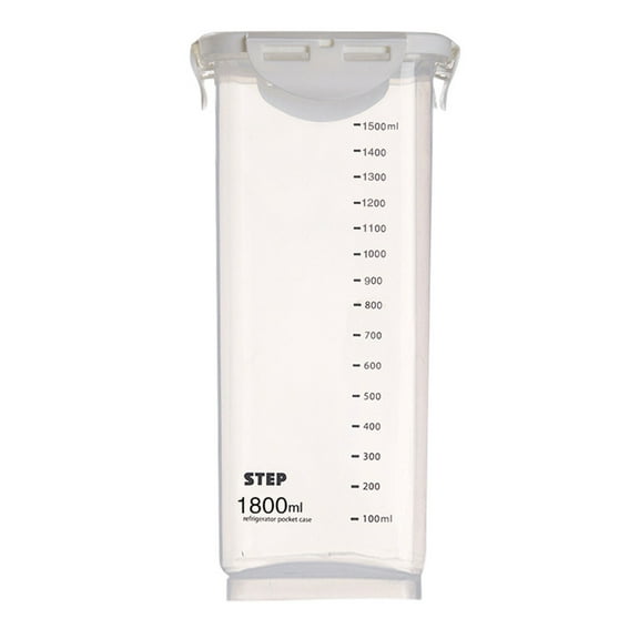 1800ml Airtight Clear Plastic Storage Container – BPA-Free Kitchen Organizer for Dry Foods, Liquids & Baking Supplies (Shatterproof, Locking Lid, Multi-Size Option) D
