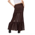 thumbnail image 3 of Forever 21 Women’s Lace Maxi Skirt with Tiered Hem Mid Rise Fit Elegant Casual Style, XS-XL, 3 of 6