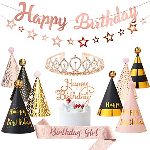 Birthday Party Hat -13 PCS with Happy 