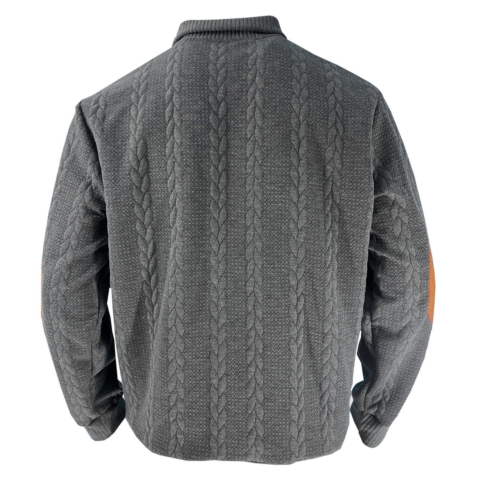 Pull En Coton Gaufré à Manches Longues Pour Hommes - Army Green 3 Blanc