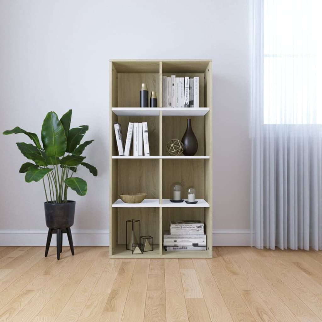 Kepooman 26" Two Rows & Four Layers Sideboard Bookcade for Living Room Bedroom, Multi-color