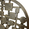 thumbnail image 6 of Zeckos Circles & Squares Cast Iron Hose Holder, Bronze, Wall Mount, 11.75" Modern Outdoor Organizer, 6 of 8