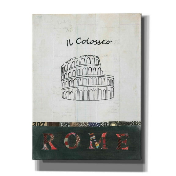 Epic Graffiti 'Il Colosseo' by Courtney Prahl, Canvas Wall Art, 12"x16"