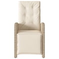 thumbnail image 2 of vidaXL Chaise de Jardin Inclinable d'Extérieur avec Repose-Pieds - Rotin Poly Beige, 2 of 5
