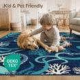 thumbnail image 4 of ODIKA Navy Deep Animals Creature Motif Underwater Marine Decorative for Bedroom, Bedside, Nursery, Pet Friendly & Kids Safe, 4 of 7