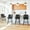 Black, variant on L'AGRATY Modern Bar Stools Set of 2, 26" High-Back Counter Stools, Faux Leather Upholstery, for Kitchen Island, Home Bar, Black