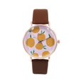 thumbnail image 1 of Reloj Zeit/Mujer/Tactopiel/Café/Caja Redonda/Cara con Impresión de Limones Zeit Tactopiel, 1 of 1
