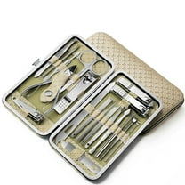 Simyoung 19pcs Manicure Pedicure Tool Kit, Nail Clippers Kit Manicure Pedicure Nail Clippers Set Stainless Steel Removal Tool Kit Gold