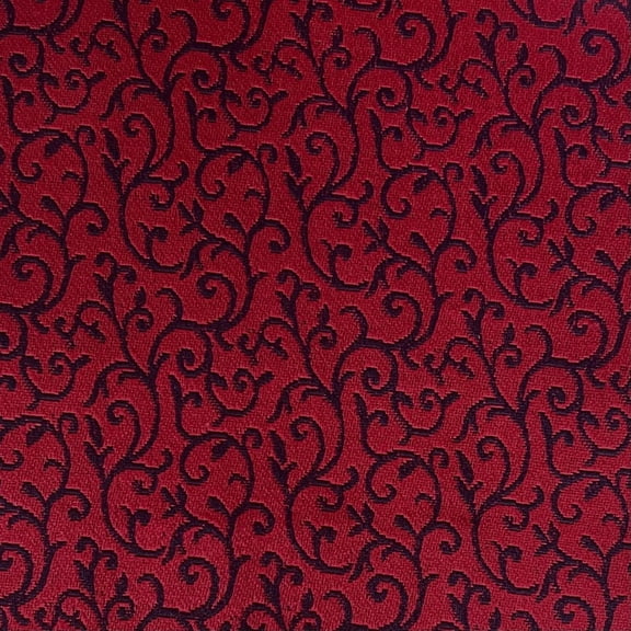 Decora Furnishings Jacquard Material Ume Design Polyester-Cotton Fabric Blend for Upholstery, Window Treatments, Craft - Width 54 inches - Fabric by The Yard - Scarlet