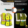 thumbnail image 3 of KwikSafety (Charlotte, NC) FIRST LADY | 2 PACK | Safety Vest for Women (Solid REFLECTIVE TAPE) 9 Pockets Premium Class 2 Custom High Visibility ANSI OSHA Fitted Work with Zipper | Yellow Large, 3 of 6