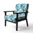 thumbnail image 3 of Designart "Oceanic Mirage Tropical Pattern III" Upholstered Tropical Accent Chair and Tropical Arm Chair - Multiple Color & Pattern, 3 of 7