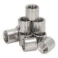 10 Pcs Round Connector Nut M10x1.5 14 L13mm Threaded Sleeve Rod 304