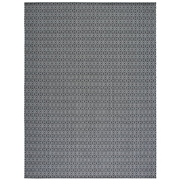 SAFAVIEH Martha Stewart Cotton Geometric Area Rug, Charcoal/Grey, 9' x 12'