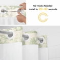 thumbnail image 2 of No Hook Tiger Leopard Shower Curtain with Snap in Liner Set, Green Country Retro Forest Trees Animals Waterproof Fabric Bathroom Curtains with See Through Top Window, Hotel Style Long 72 x 84 Inch, 2 of 9