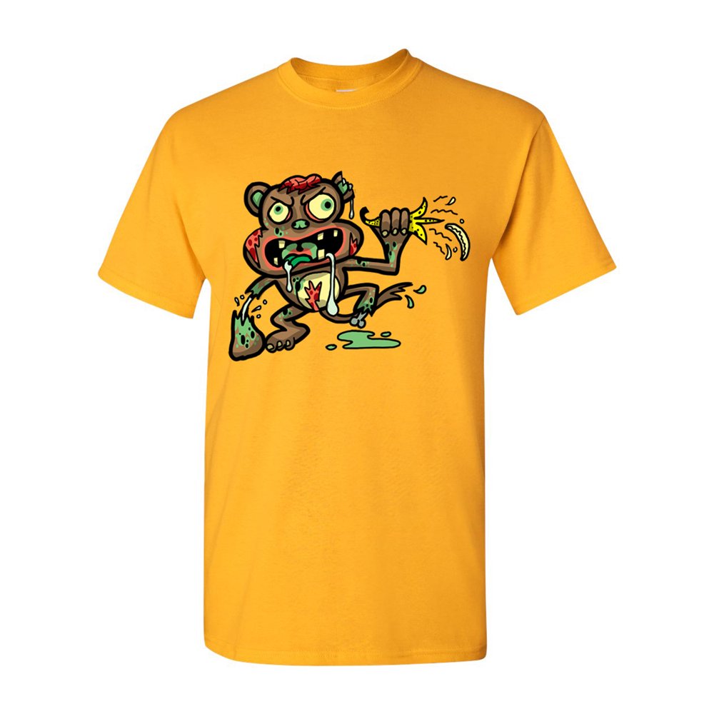 City Shirts - Zombie Monkey Undead Animals Adult DT T-Shirt Tee