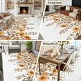 thumbnail image 5 of 5'x7' Area Rugs, Brown Floral Indoor Outdoor Area Rug for Living Room Bedroom, Farmhouse Spring Flowers Leaves Washable Bathroom Rugs Kitchen Floor Carpet Mats Home Decor Aesthetic, 5 of 8
