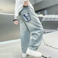 thumbnail image 4 of Girls Jeans Pants Denim Elastic Wasit Wide Leg Jeans for Teens Justice Girls Clothing, 4 of 7