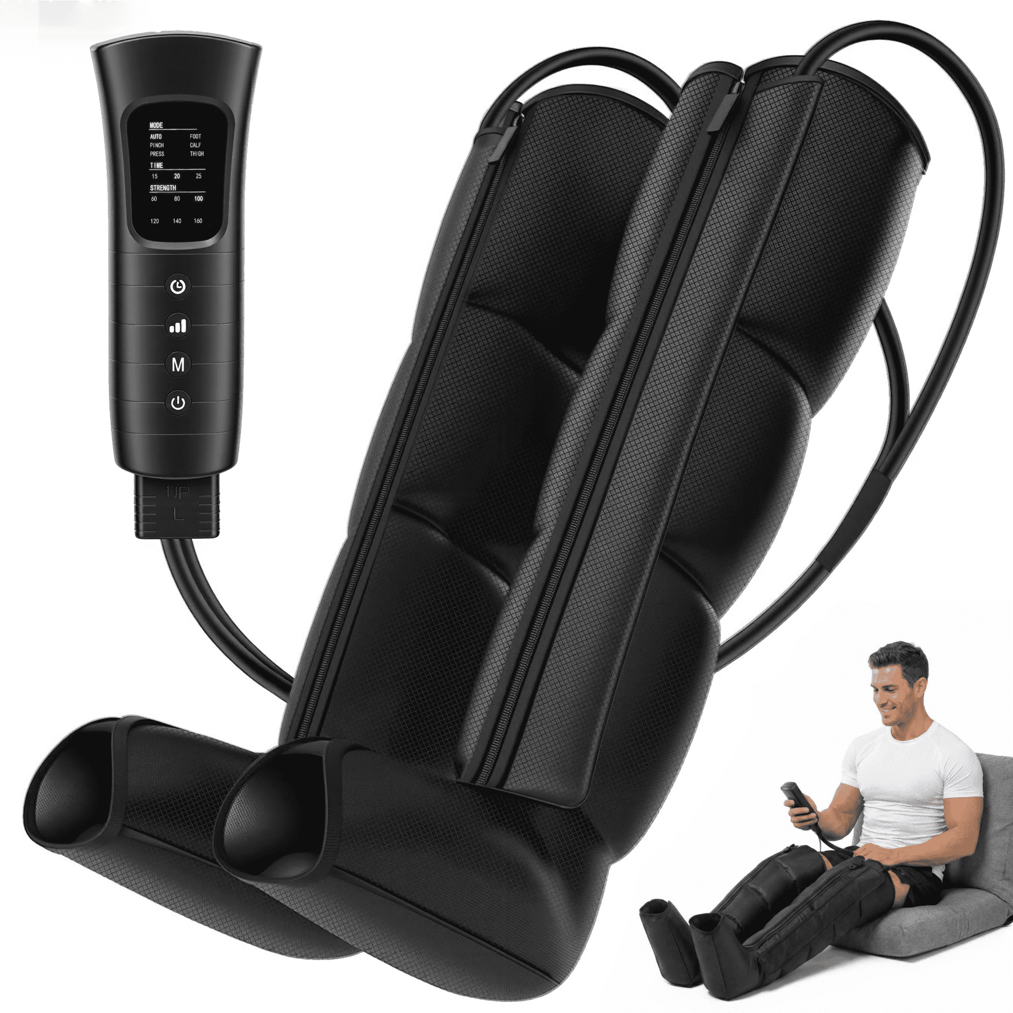 Naipo Air Compression Leg Massager, Full Leg Recovery System Massager Boots for Muscles Relief and Blood Circulation, Gift for Mom Dad