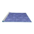 thumbnail image 2 of Ahgly Company Machine Washable Indoor Rectangle Abstract Blue Modern Area Rugs, 2' x 5', 2 of 4