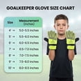 thumbnail image 7 of Vizari Junior Saver Goalkeeper Gloves: Premium Synthetic, Optimal Grip, Durable EVA Backhand, Secure Fit-Yellow/Gray/Black, Size - 4, 7 of 7
