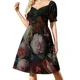 thumbnail image 1 of Vestido de noche Dutch Midnight Garden I de manga corta para mujer, 1 of 7