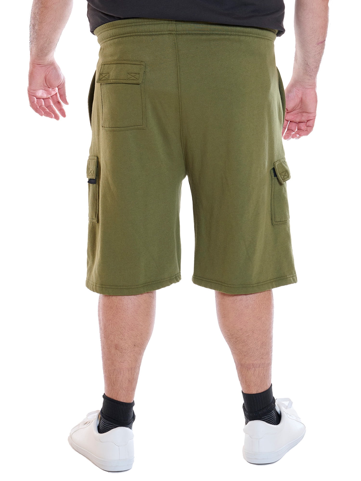 Wrangler Men’s Big and Tall Cargo Fleece Shorts, 10” Inseam, Sizes 1XL-6XL