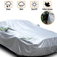 thumbnail image 4 of CheroCar Car Cover SUV Protection Cover All Weather Weatherproof UV Sun Protection Snow Dust Storm Resistant Outdoor Frost Protection for Ford Mustang 2009-2013, Silver, 4 of 11