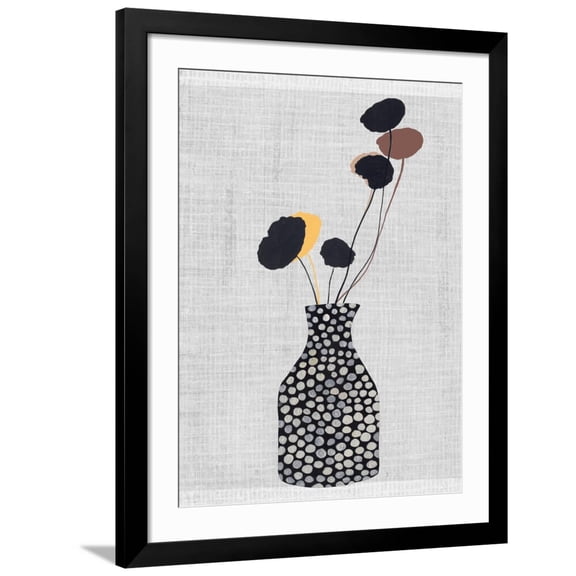 Art.com Decorated Vase with Plant II Art Print by Melissa Wang, Black Frame Wall Art, 32" x 40"