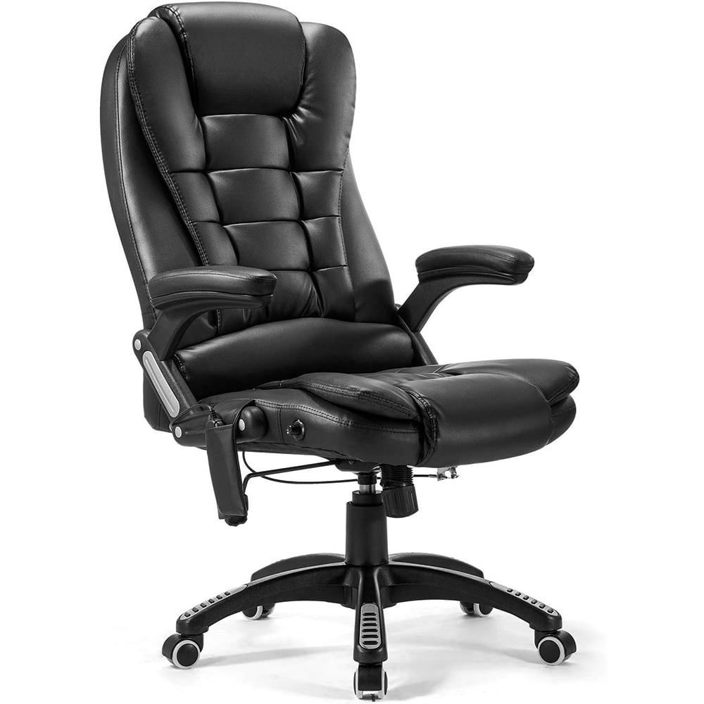 Kealive Ergonomic PU Leather Mid-Back Memory Foam Commercial Computer Desk Task Office Chair