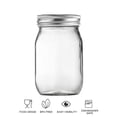 thumbnail image 4 of Frascos de vidrio BEWAVE de 500 ml, transparentes, con tapa para alimentos, paquete de 4, 4 of 9