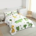 thumbnail image 3 of jejeloiu Cute Cartoon dinosaur Bedding Comforter Set,Zoo Animal Giraffe Twin Comforter Sets,Tropical Desert Plant Cactus Bedding Set For Kids Boys,Super Cozy Room Decor Reversible,2-Piece, 3 of 8