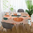 thumbnail image 3 of Yayeee Tablecloths 60" x 60" Rectangle Wrinkle Resistant Party Table Cover, Pink Fall Coffee, 3 of 8