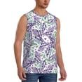 thumbnail image 2 of Haiem Men's Lavender Flowers Print Tank Tops Summer Sleeveless Cut Off Workout T-Shirts Fitness Vest Athletic Undershirts-Large, 2 of 8
