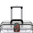 thumbnail image 5 of Pofeuu Colorful Reptile And Leaves Print Luggage Tags, Privacy Cover ID Label with Stainless Steel Loop and Address Card for Travel Bag Suitcase-1, 5 of 5