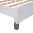 thumbnail image 5 of MODERNLUXE Twin Size Platform Bed,Wooden Bed Frame with House-Shaped Headboard for Home,White, 5 of 7