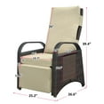 thumbnail image 5 of Resenkos Outdoor Recliner Chair,PE Wicker Adjustable Reclining Lounge Chair and Removable Soft Cushion, Modern Gravity Chairs for Home, Sunbathing or Relaxation (Khaki), 5 of 5