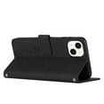 thumbnail image 4 of For Iphone 14 Skin Feel Heart Pattern Leather Phone Case With Lanyard (Black),iPhone 16 Pro Max, 4 of 6