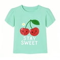 thumbnail image 5 of HILEELANG 2-7T Toddler/Little Girls 100% Cotton 3 Pack Fruit Graphic Short Sleeve T-Shirt, Size 7T, 5 of 6